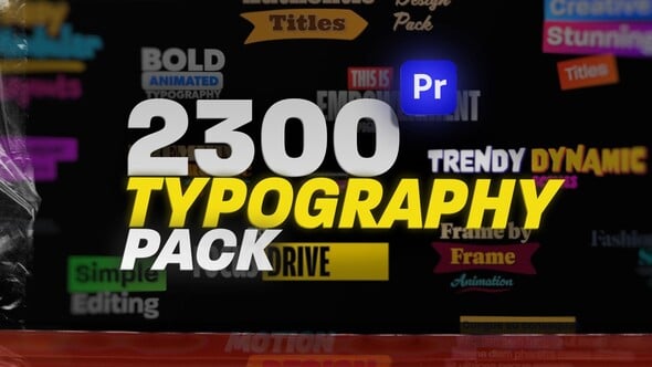 Videohive - 2300 Animated Typography Pack For Premiere Pro : Vintage, Bold, Corporate, Fashion, Quotes & More - 54262105