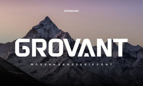 خط الشعار Grovant Logo Typeface J4DKB8D