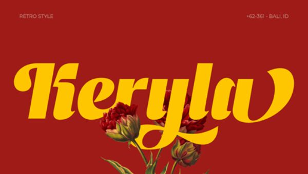 خط الشعار Keryla Retro - Logo Font 5DXB9W3