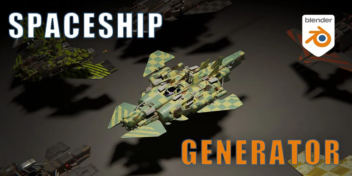 Blendermarket - Procedural Spaceship Generator By Alberto Petronio
