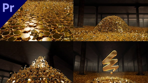 Videohive Golden Treasure Logo Reveal  54061002