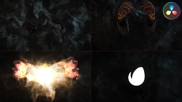 Videohive - Wizard Hands Logo for DaVinci Resolve - 53784001