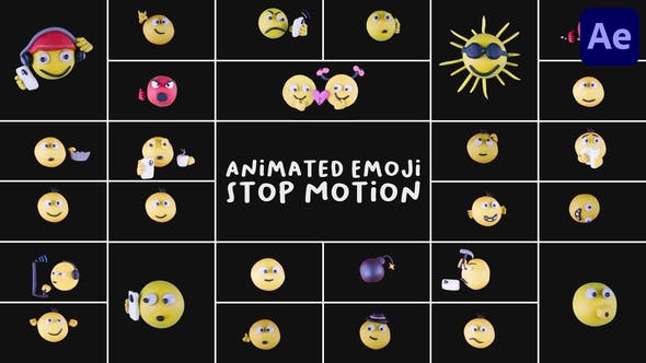 Videohive - Animated Emoji Stop Motion | After Effects - 54117804