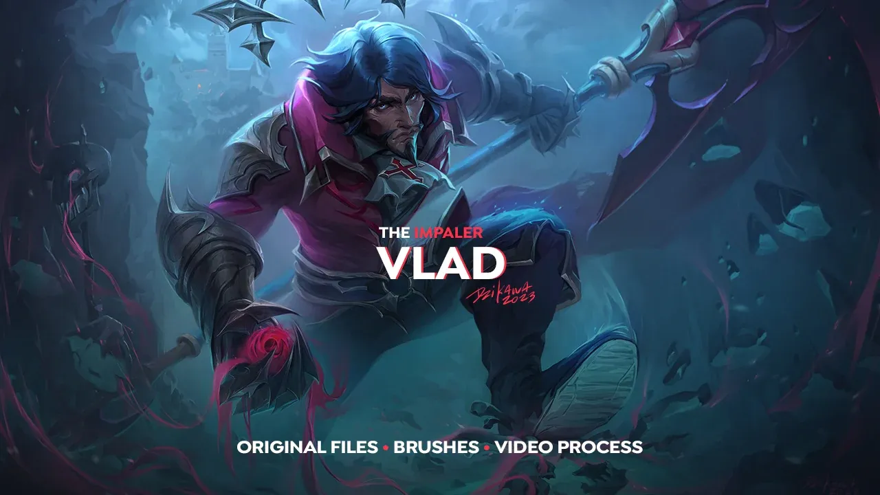 Vlad the Impaler Splash Art - Complete process + Brushes + Extras