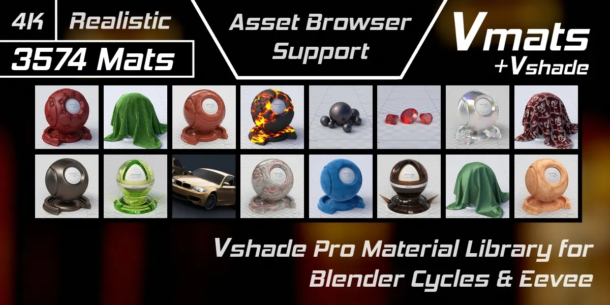 Vmats 1.5.9 - Realistic Material Library For Blender Cycles And Eevee