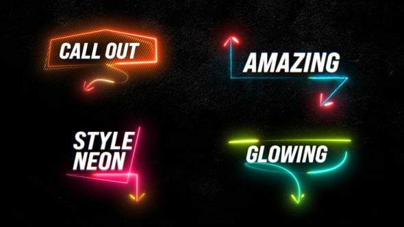 Videohive - Neon Text Animation Callout - 55025752