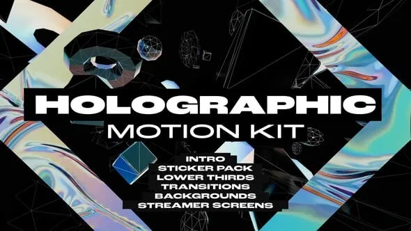 Videohive Holographic Motion Kit 55397186