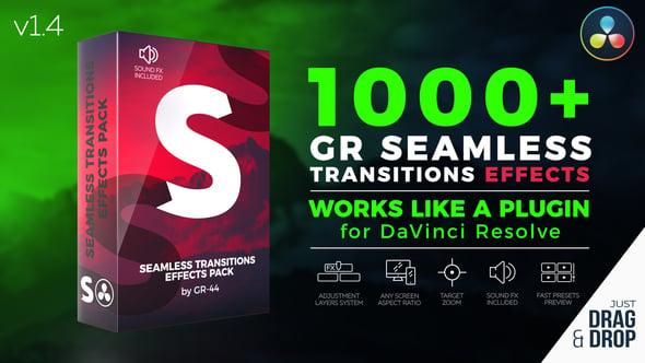 Videohive GR Seamless Transitions Effects for DaVinci Resolve v 1.4 52438114