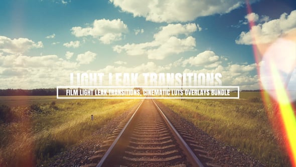 Videohive Film Burn Light Leak Transitions and Cinematic LUTs Overlays Bundle 55742030