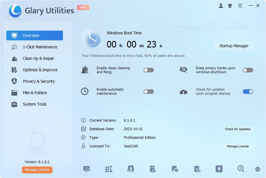 Glary Utilities Pro 6.19.0.23 Multilingual