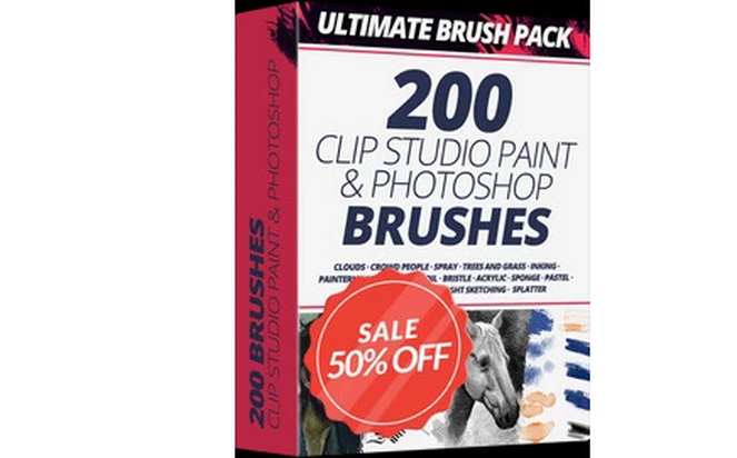 Graphixly - Ultimate Brush Pack For CLIP STUDIO PAINT & PHOTOSHOP