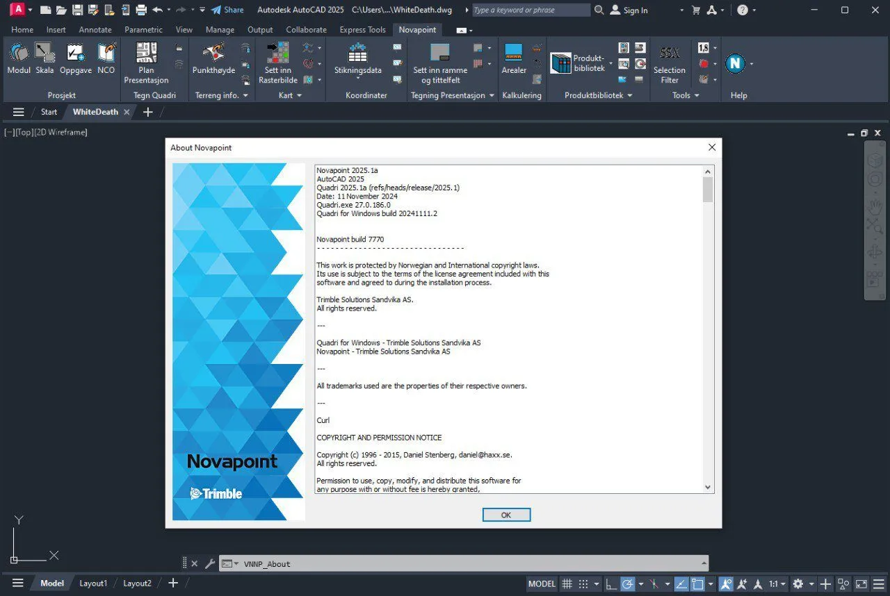 Trimble novapoint 2025.1a For Autocad/Civil 2021-2025