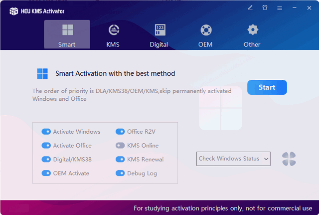 تفعيل ويندوز واوفيس HEU KMS Activator 42.3.2