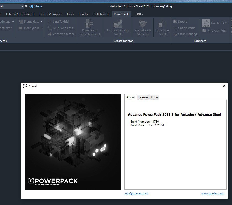 Graitec Advance PowerPack 2025.1 For Autodesk Advance Steel 2025 (x64)