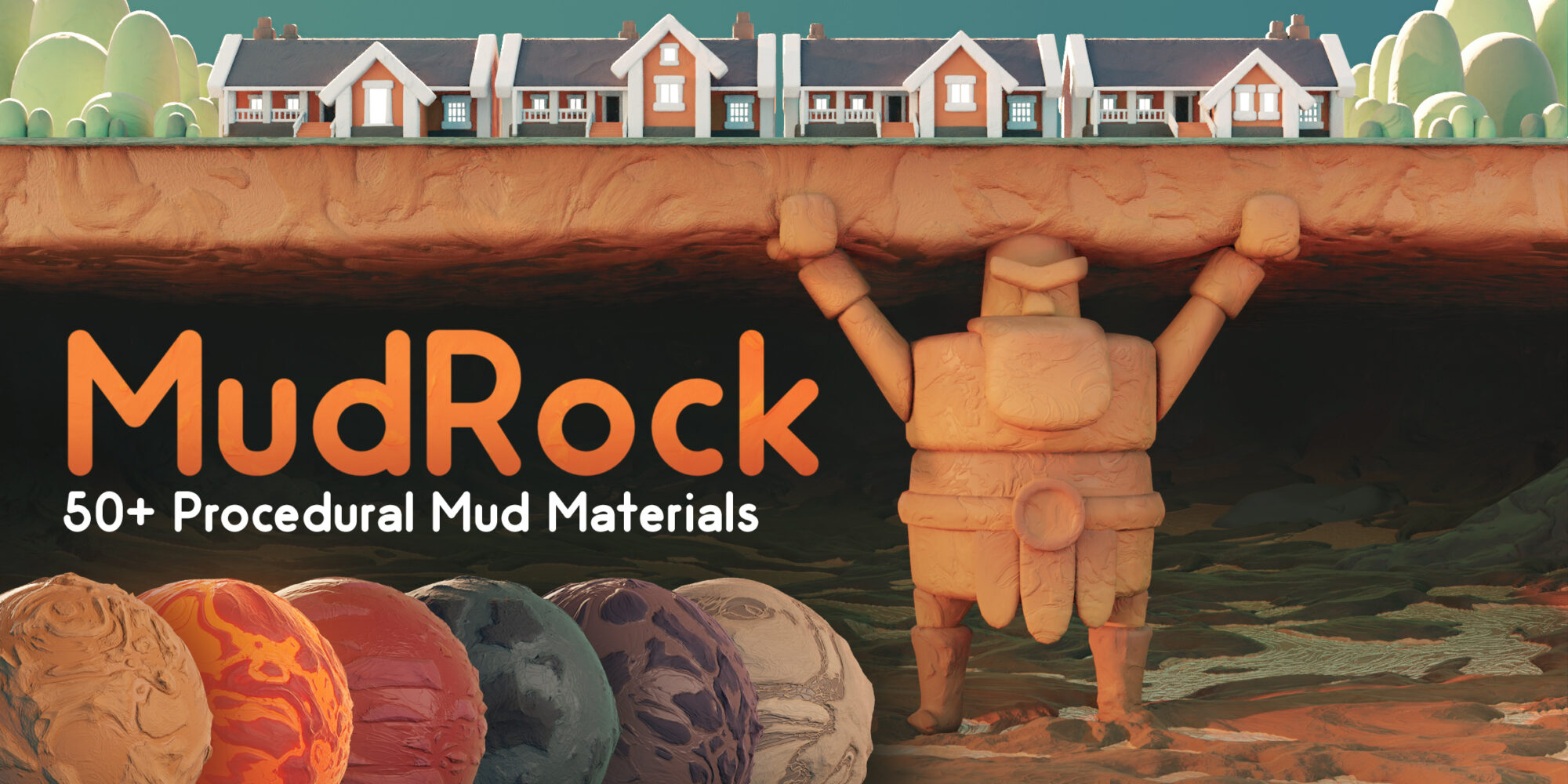 Blender Market - Mudrock 2.0 | 50+ Procedural Mud Materials