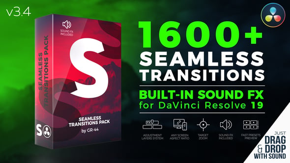 Videohive Seamless Transitions for DaVinci Resolve 33184639