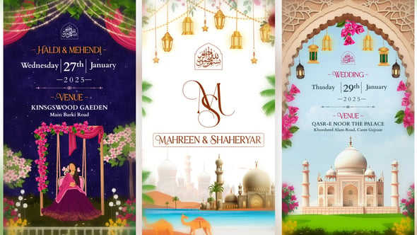 Videohive muslim wedding invitation 56102035