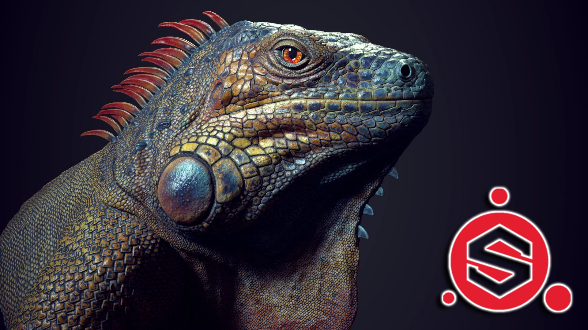 Organic Real Time Texturing in Substance Painter Full Course: Iguana