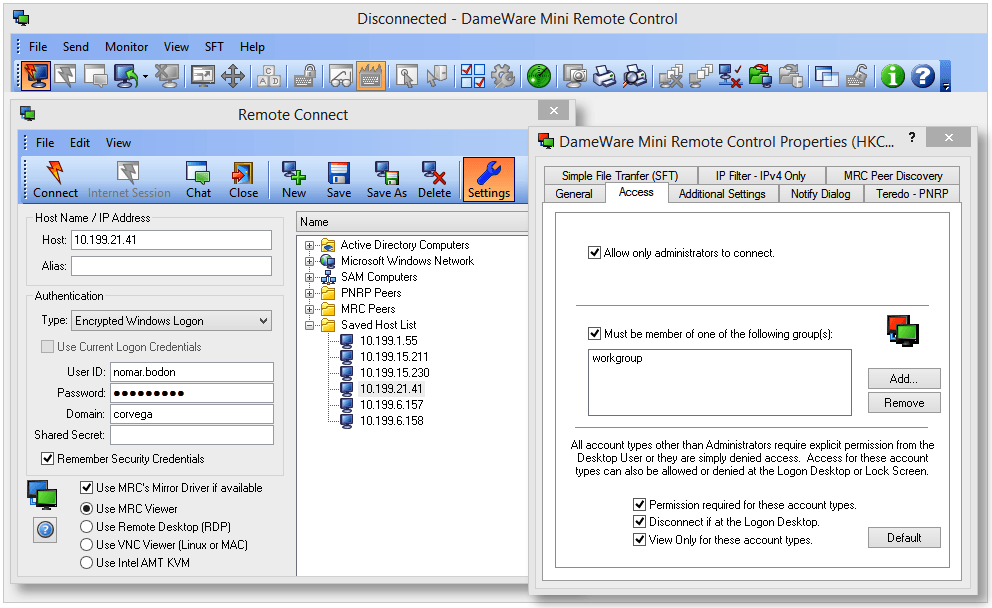 DameWare Mini Remote Control 12.3.1.20