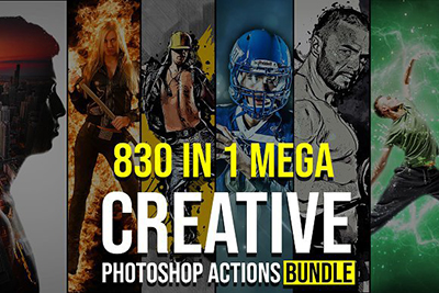 830 in 1 – Mega Creative Photoshop Actions Bundle