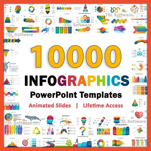 10000 قالب من قوالب PowerPoint للرسوم البيانية - أحدث الشرائح والرسوم المتحركة