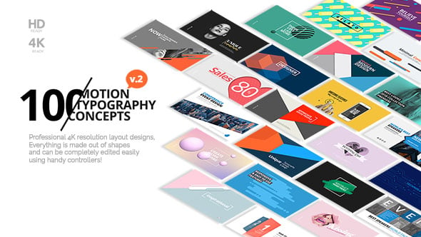 Videohive 100 Motion Typography Concepts v2 21141394