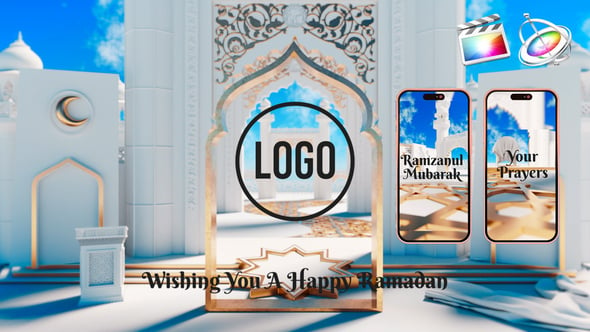 Videohive Ramadan Blessings White & Gold Reveal 56904138