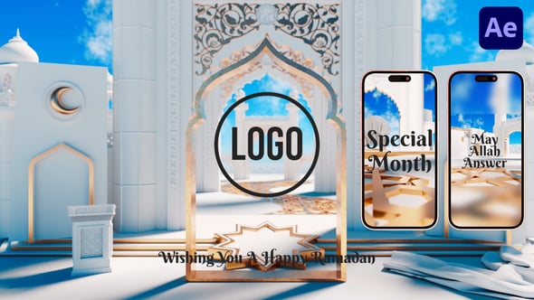 Videohive Ramadan Blessings: White & Gold Reveal 56833353