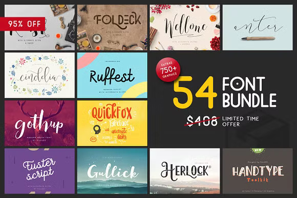 Font & Graphic Bundle - 585385