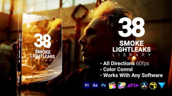 Videohive 3D Smoke Light Leaks Overlays 57111756