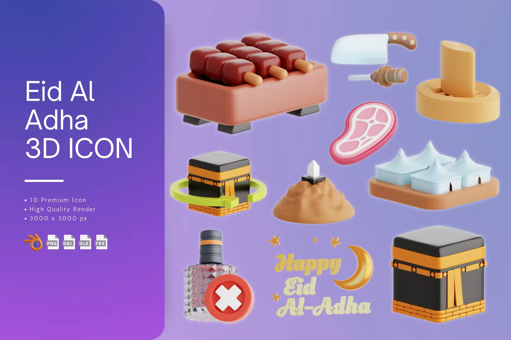 Eid Al Adha 3D Icon Z89UDA9