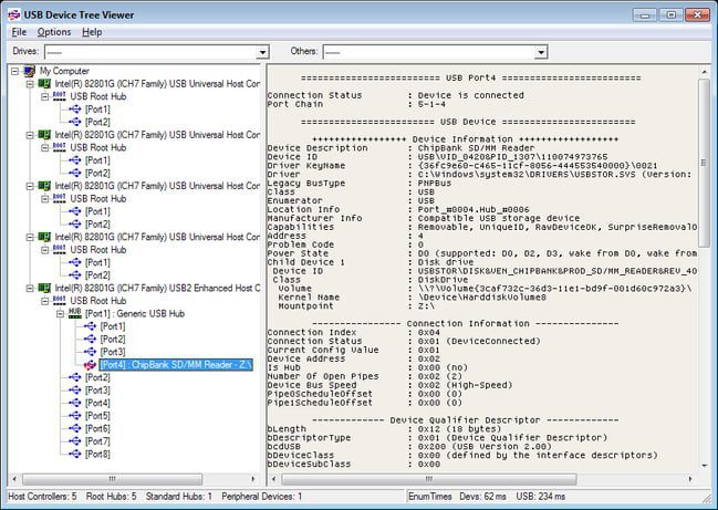 USB Device Tree Viewer 4.5.0