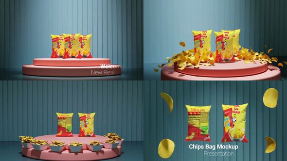 Videohive Chips Bag Mockup Promo 57067401