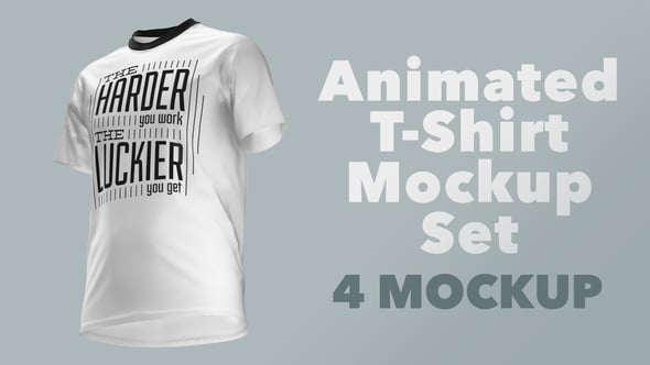 Videohive Animated T-Shirt Mockup Set 57584126