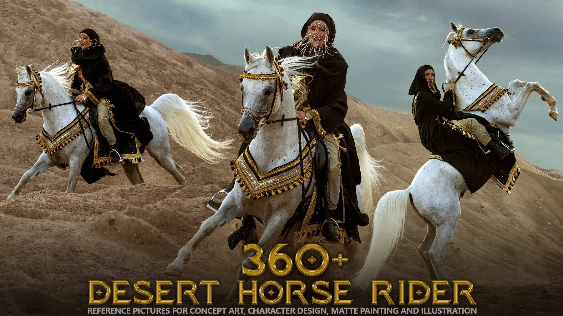 ArtStation - Grafit Studio - 360+ Desert Horse Rider
