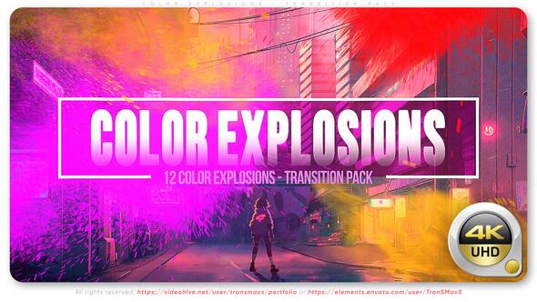 Videohive Color Explosions - Transition Pack 57943968