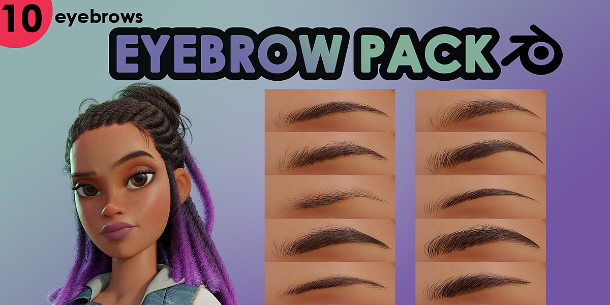 Blender - Eyebrow Pack (Nazar Noschenko)