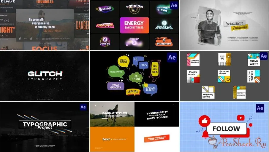 VideoHivePack - Titles (After Effects Projects Pack)
