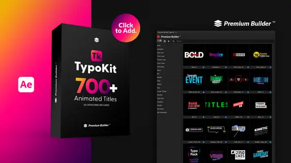 Videohive Typo Kit | Animated Titles 41937017