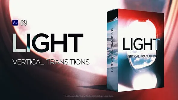 Videohive - Vertical Light Transitions - TikTok, Reels, Shorts, Stories - 58642216