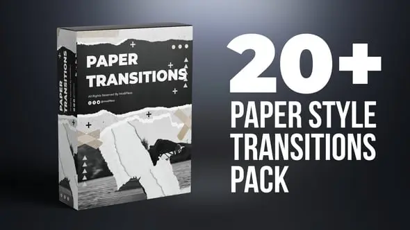 Videohive 20 Paper Style Transition Pack 5856911