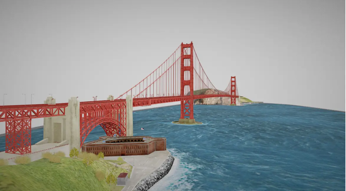 Sketchfab - Golden Gate Bridge