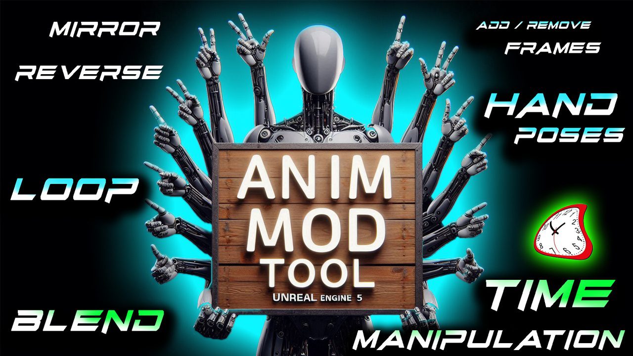 Unreal Engine Marketplace - ANIM MOD TOOL [Animation Modifier: blend, mirror, reverse Animations and Mocap]
