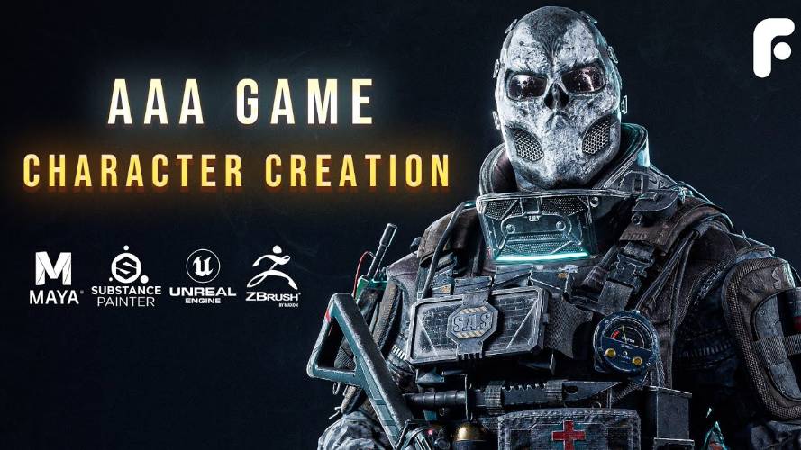 FlippedNormals - AAA Game Character Creation Step by Step Guide Free Download