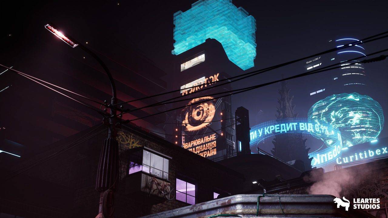Unreal Engine Marketplace - Cyberpunk Kyiv Street Environment ( Cyberpunk Kyiv Street Street Ukraine Slav )