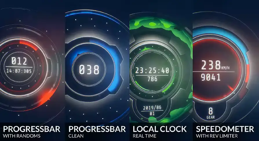 Unreal Engine Marketplace - Advanced Sci-Fi UI - Clocks & Gauges