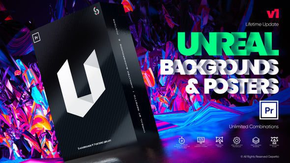 Videohive - Unreal I Backgrounds and Posters Premiere Pro 33697021
