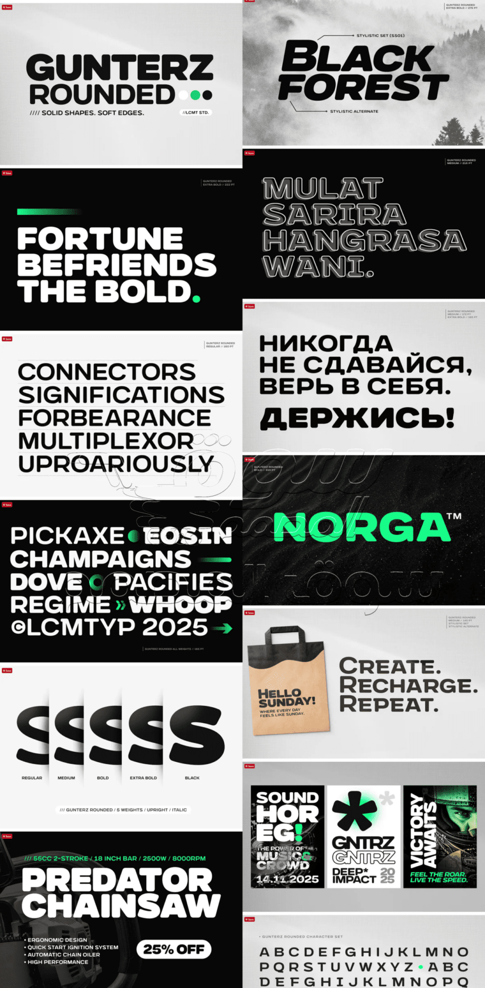 Gunterz Rounded Font Family | Creative Market