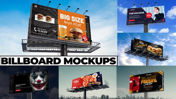 Videohive - Billboard Mockup Pack Changeable Background - 59735767