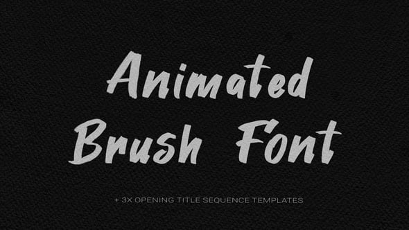Videohive - Animated Brush Font - 58507061